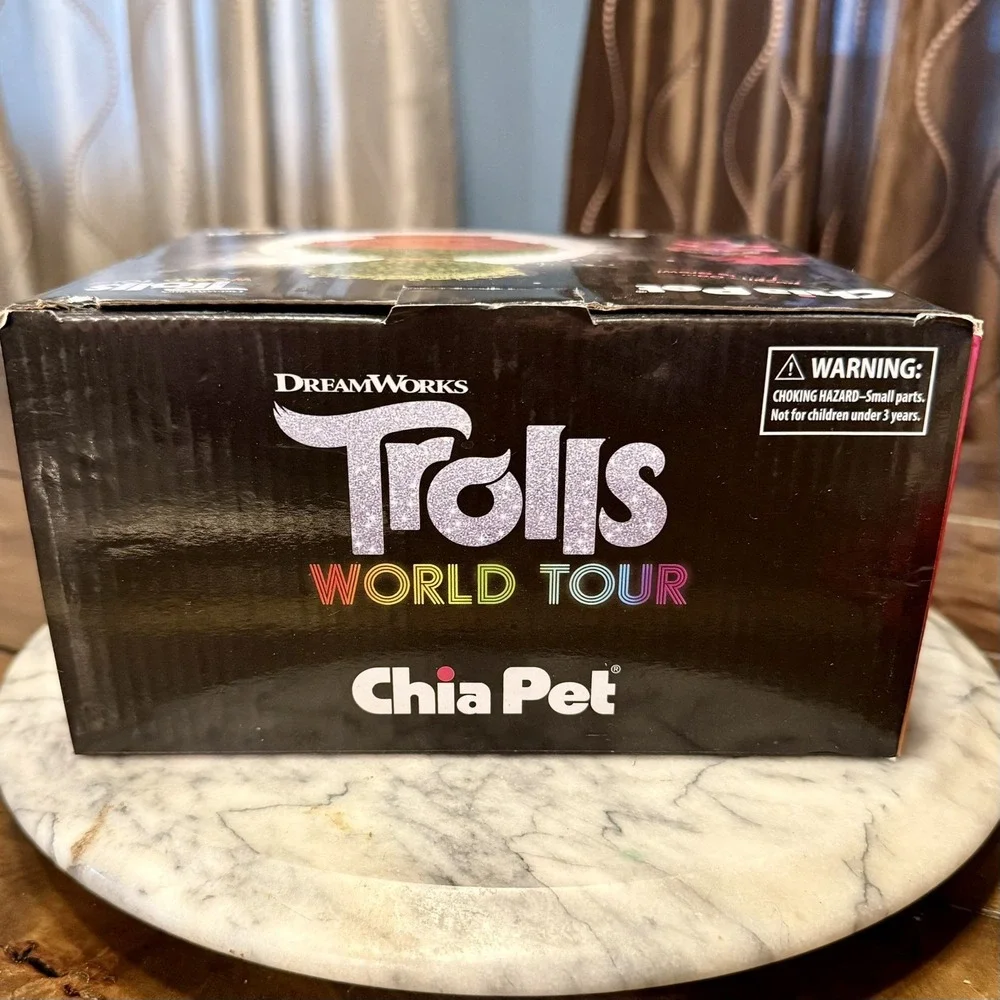 NEW! Chia Pet Trolls Poppy World Tour Seed Pack Decorative Terracotta Planter